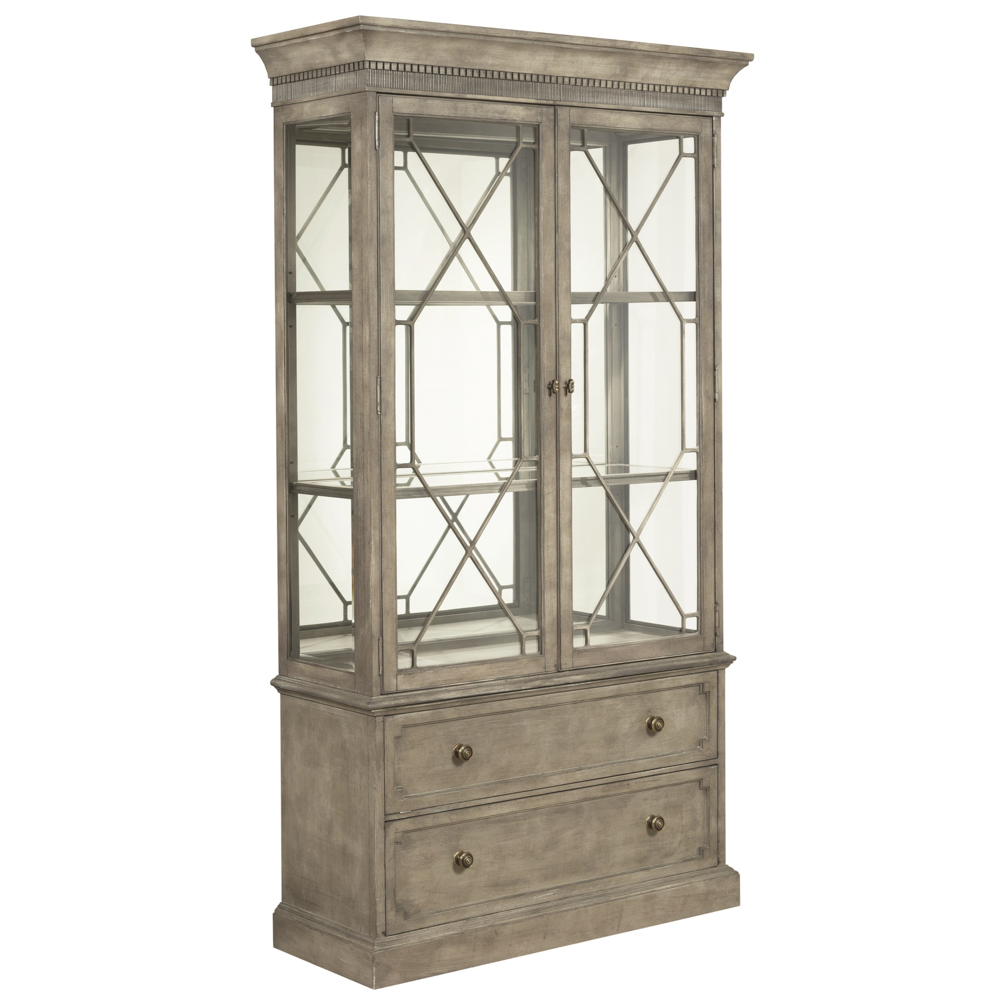 American Drew Savona Transitional Display with Mirror Back